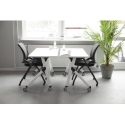 Flip-top bord 140x60 cm, Hvid